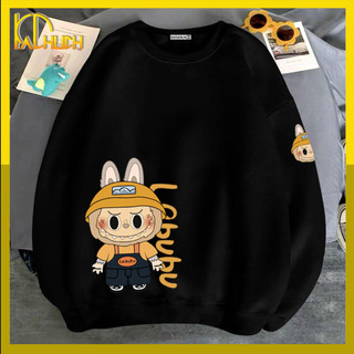  Áo sweater nam nữ cổ tròn in Labubu vải nỉ bông mềm mịn  size từ 40-70kg 