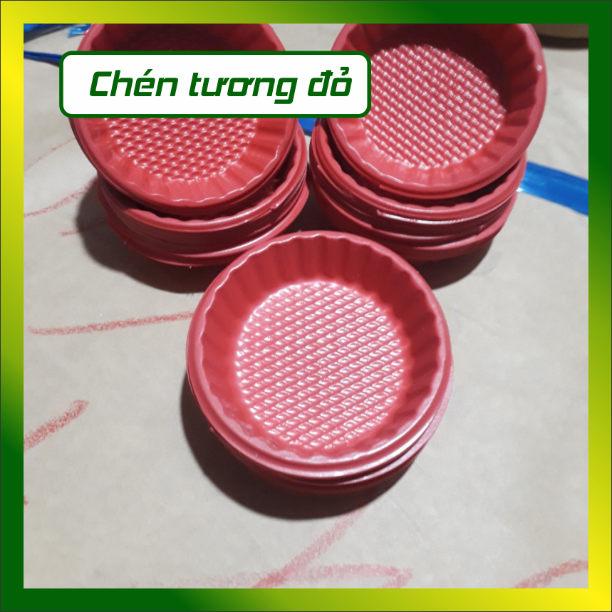 ( combo 500 cái) Chén tương đỏ - VUI VUI STORE