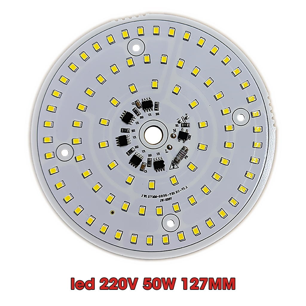 Vỉ đèn led tròn điện 220V, công suất 50W 100W, ánh sáng trắng