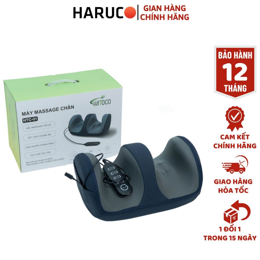 Máy Massage Vùng Chân Hatoco 3 Chế Độ Massage Sâu Kết Hợp Chườm Ấm Giảm Nhức Mỏi Vùng Chân HTC-01