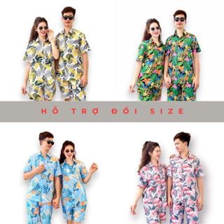 Áo Sơ Mi Đi Biển Hawaii Nam Nữ, Áo Đi Biển Bigsize, Đồ Đi Biển Nam, Áo Sơ Mi Nam Đi Biển, Áo Nhóm