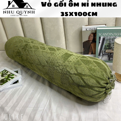 Vỏ gối ôm nỉ nhung HOA COCO kích thước 35x100cm, áo gối ôm mềm mịn mát an toàn với mọi loại da