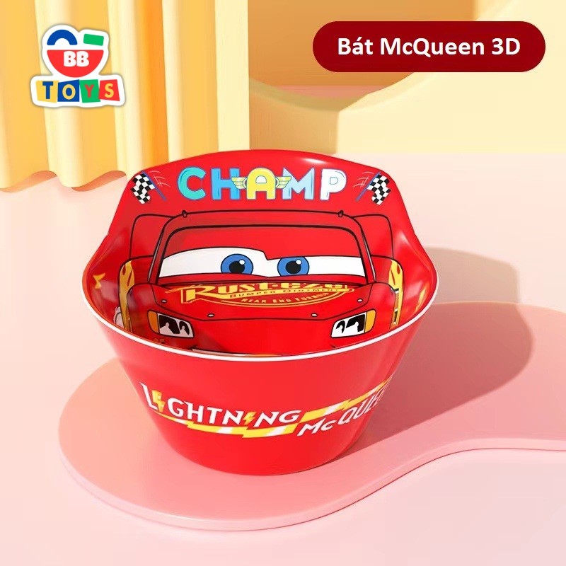 Bát Tô Chén Ăn Cơm Cho Bé ô tô MC Queen Nhựa Melamine MCQ001