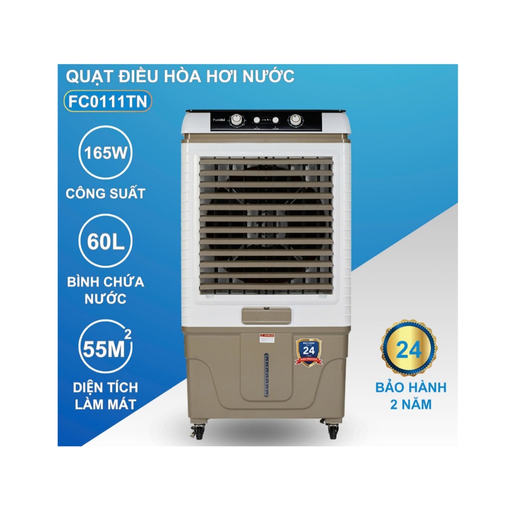 Quạt điều hòa, quạt hơi nước Funiki FC0111TN dung tích 60L, công suất 165W