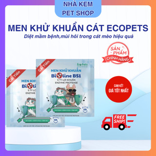 Men khử khuẩn CÁT VỆ SINH MÈO BIOLINE BS1 diệt mầm bệnh, mùi hôi phân nước tiểu trong cát mèo