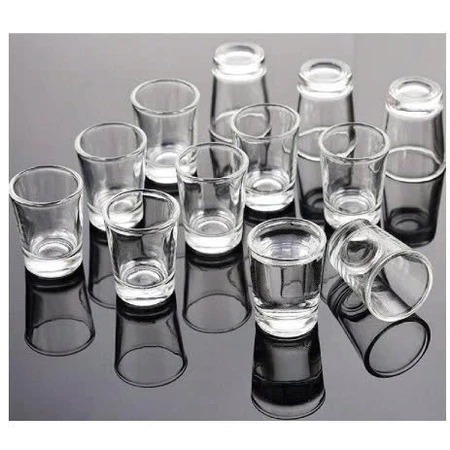 Bộ ly uống rượu thủy tinh, set 12 chén mắt trâu bằng thuỷ tinh - Ly uống rượu thủy tinh