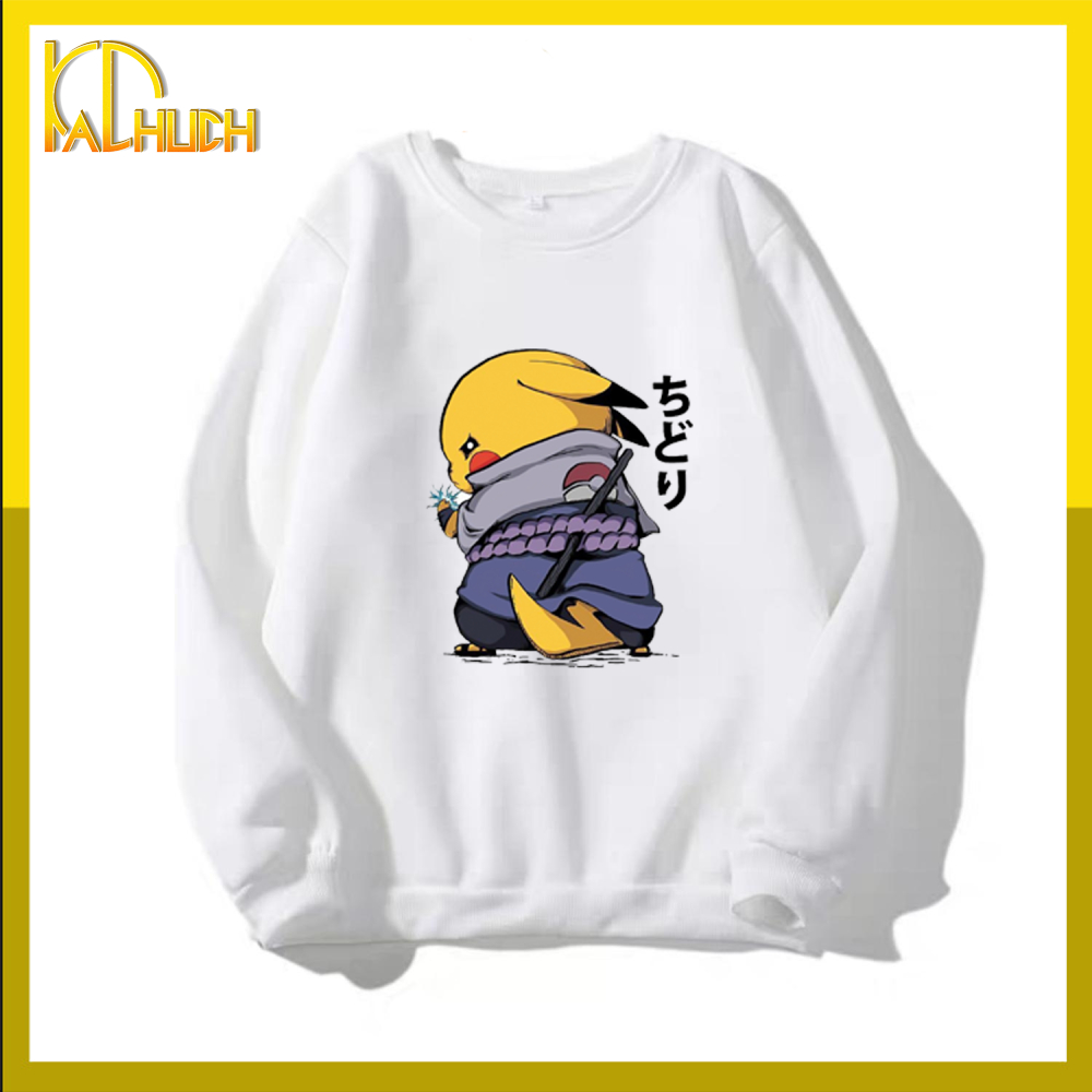 Áo sweater Unisex nam nữ in Pokemon (NHIỀU MÀU) chất liệu vải nỉ bông