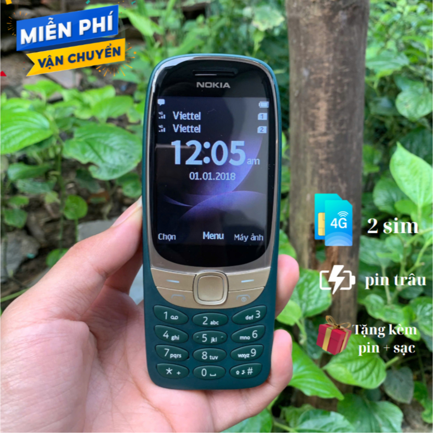 Điện thoại Nokia 6310 2 sim 4G ,Sài Thoải Mái Các Nhà Mạng Hiện Nay , máy mới 100% nguyên hộp. Bảo hành 12 tháng