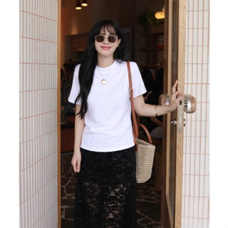 Baby Tee - Áo Thun Cotton Trơn Nữ Basic Dáng Vừa Slim Fit Tee 250gsm Thấm Hút Mồ Hôi | What To Wear