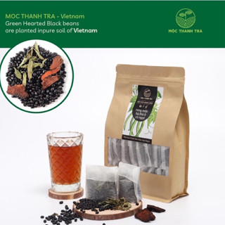 Đậu Đen Xanh Lòng Rang Mộc - Cỏ Ngọt - Hà Thủ Ô MỘC THANH TRÀ - Trà giải nhiệt, thanh lọc cơ thể, chăm sóc giấc ngủ ngon