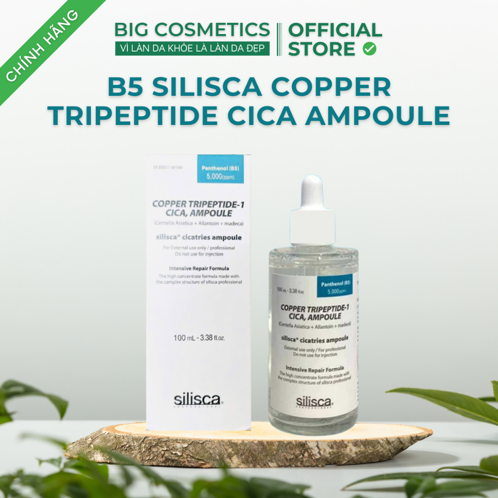 [B5] Tinh Chất Phục Hồi Da Silisca B5 COPPER TRIPEPTIDE CICA AMPOULE 50ml/100ml