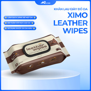 Khăn lau giày da đồ da cao cấp Ximo Leather Wipes 32 khăn, Khăn lau đồ da bảo vệ da không phai màu