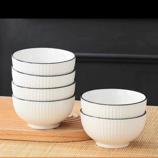 Bộ 10 chén sứ ( bát sứ) họa tiết- Tráng men cao cấp- chén sứ, chén cơm, chén cơm, bát ăn cơm