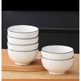 Bộ 10 chén sứ ( bát sứ) họa tiết- Tráng men cao cấp- chén sứ, chén cơm, chén cơm, bát ăn cơm