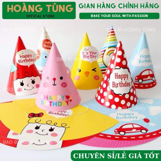Combo 10 Mũ sinh nhật in hoạt hình ngộ nghĩnh