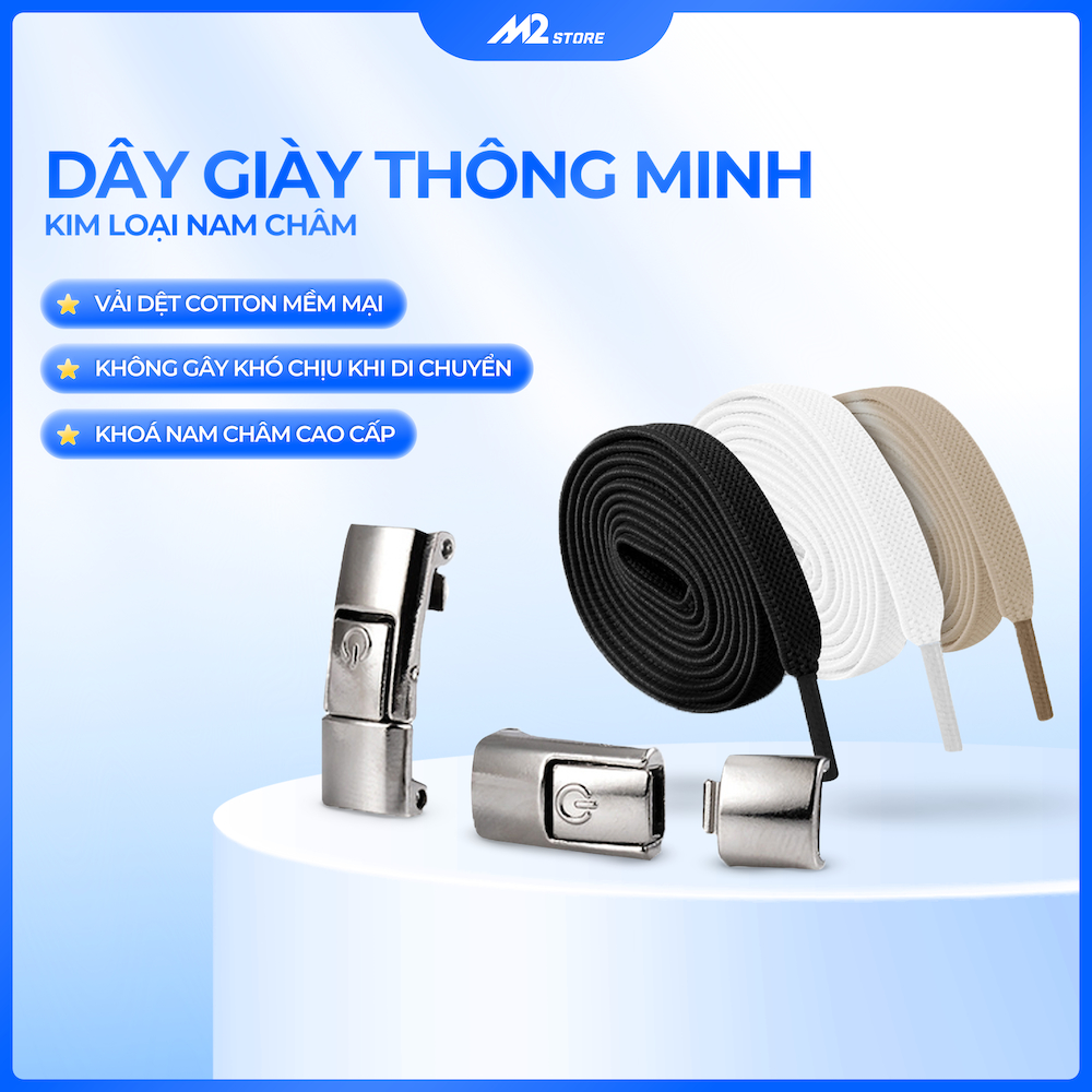 Dây giày thông minh kim loại nam châm cực kỳ tiện dụng,gọn gàng thời trang