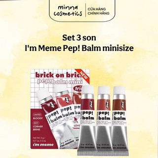  SET 3 SON MINI IM MEME PEP! BALM BRICK ON BRICK TRIO 