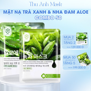 Combo 50 mặt nạ diếp cá & nha đam nội địa Trung giúp phục hồi, dưỡng ẩm, giảm mụn, dưỡng trắng dưỡng sáng cho da