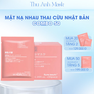 Combo 50 mặt nạ nhau thai cừu cuống rốn tế bào gốc Nhật Bản Rwine Beauty dưỡng da, cung cấp độ ẩm, tái tạo collagen