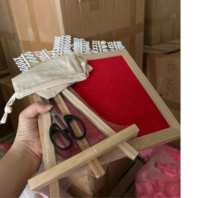 Bảng gỗ màu đỏ bảng vuông đỏ set