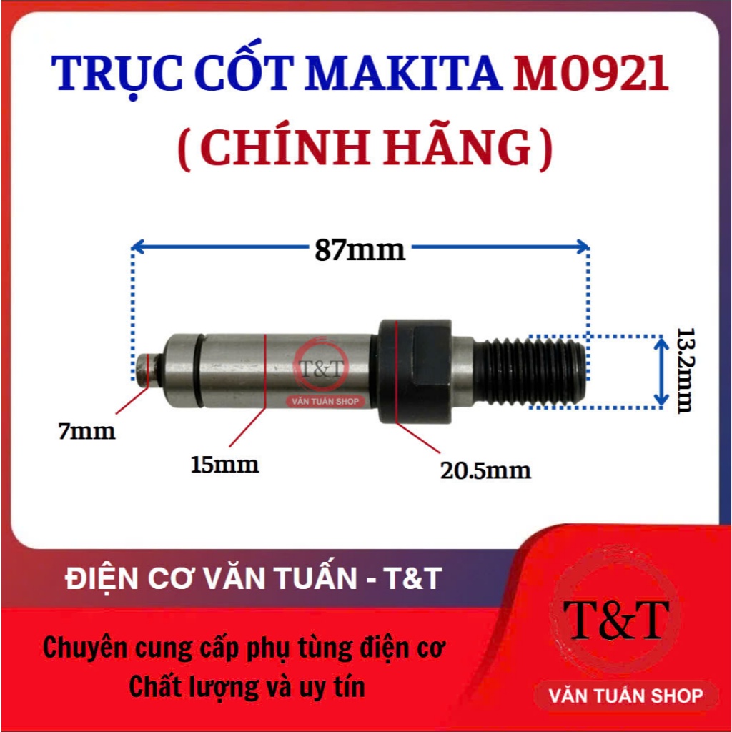 MKT 0920 - 0921 Trục cốt máy mài Makita mã M0921 ( HÀNG CHÍNH HÃNG MAKITA ), trục cốt MAKITA 0921 CH