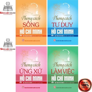 Sách - Combo 4 cuốn Phong cách sống, làm việc, tư duy, ứng xử Hồ Chí Minh