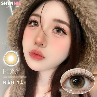  ♡  1 CẶP  LENS PONY BROWN giãn to 14.5mm nâu tây sang chảnh chuộng makeup cô dâu 👰 - SHYNNIE LENS ♡ 