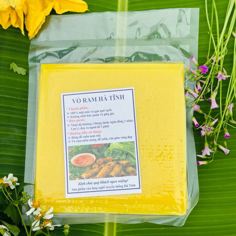 Vỏ ram hà tĩnh hút chân không 1 tập(80-100 lá)