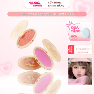  Xixi Vintage Gấu Nghịch Ngợm D-649 kem má hồng Bùn Tự Nhiên Bảng Người Mới Bắt Đầu Chống Thấm Nước 