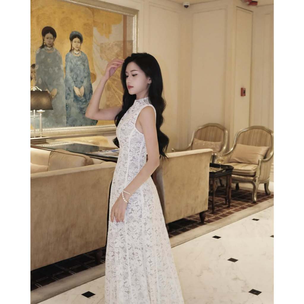 Đầm dự tiệc cao cấp dáng maxi cổ lọ sạng trọng Luna Dress | BigBuy360 - bigbuy360.vn
