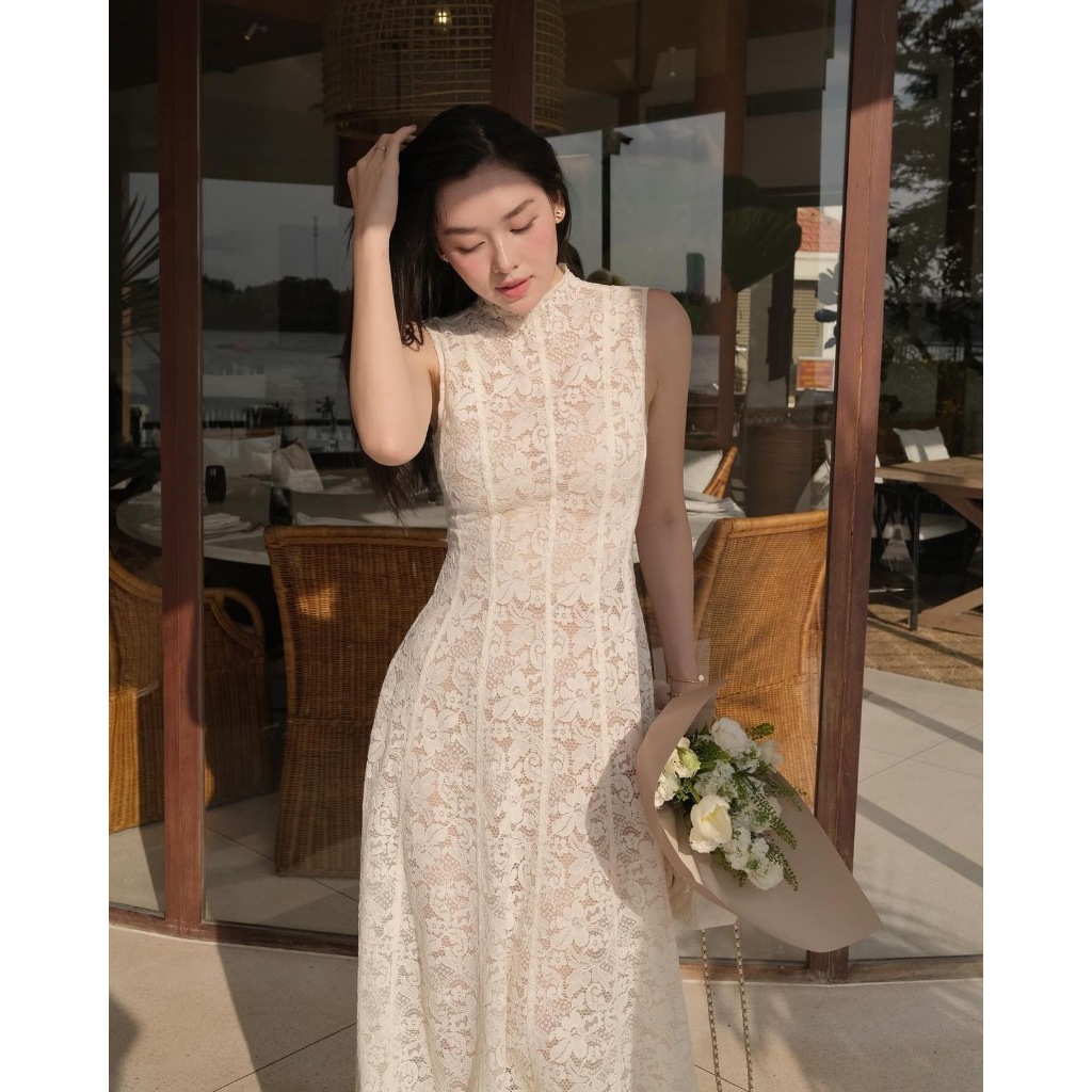 Đầm dự tiệc cao cấp dáng maxi cổ lọ sạng trọng Luna Dress | BigBuy360 - bigbuy360.vn