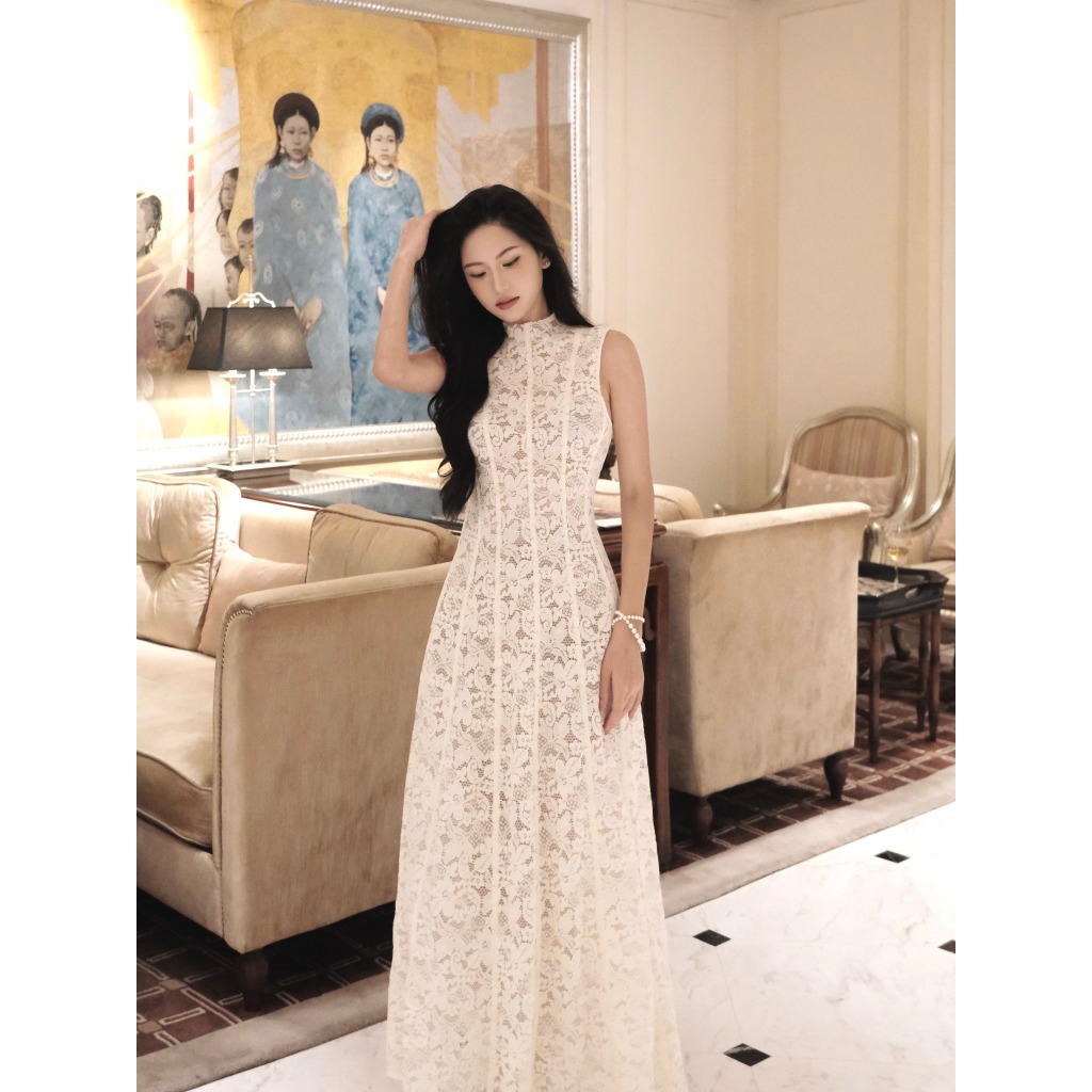 Đầm dự tiệc cao cấp dáng maxi cổ lọ sạng trọng Luna Dress | BigBuy360 - bigbuy360.vn