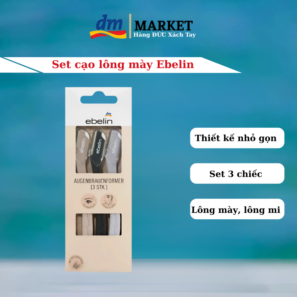 [Hàng Đức] Set cạo lông mày ebelin