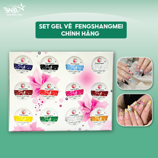 Set gel vẽ Fengshangmei - Gel vẽ nổi chất đậm đặc 12 màu chuyên dụng làm móng Nailbnd