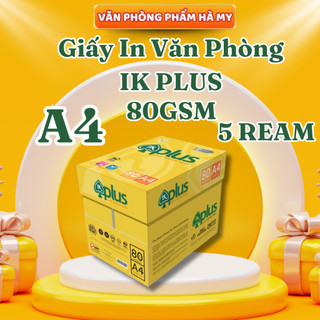 1 Ream 500 Tờ Giấy in văn phòng IK Plus 70gsm/80gsm Khổ A4