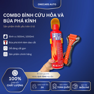 Combo Sản Phẩm Cấp Thiết Dùng Cho Ô Tô Bình CC Mini + Búa Thoát Hiểm An Toàn - Onecars Auto