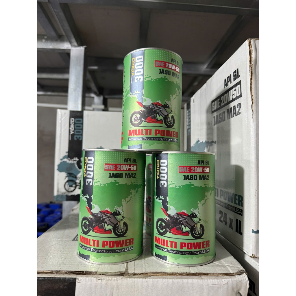 [HÀNG CHÍNH HÃNG] Dầu Nhớt Xe Máy YOKO 3000 20W-50 (1L, 800ml)
