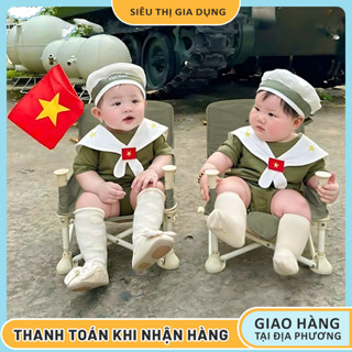 Ghế Ăn Dặm Gấp Gọn Hoo Booster Xanh quân đội Ghế Cho Bé Ăn Dặm Đi Du Lịch Kèm Bàn phong cách Hàn Quốc  FREE SHIP