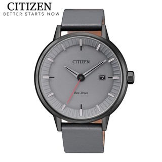 Đồng hồ nam citizen eco-drive dây da bm7375-18h - mặt xám
