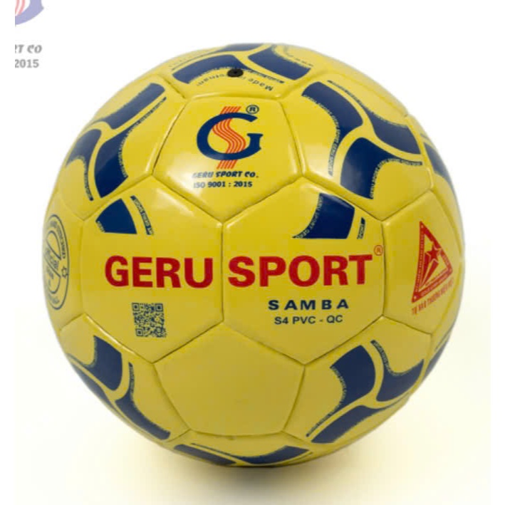 BÓNG ĐÁ DÁN S4 SAMBA PVC. Tặng kim bơm + Lưới. CHÍNH HÃNG CÔNG TY GERU STAR 100%.