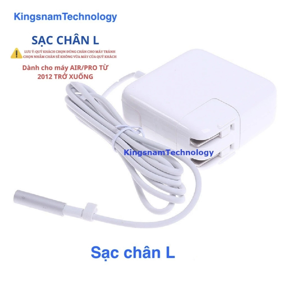 Sạc cho Laptop air pro 45w 60w 85w 2008 2009 2010 2011 2012 2013 2014 2015 2016 2017 Sạc máy tính dell chân to chân nhỏ | BigBuy360 - bigbuy360.vn