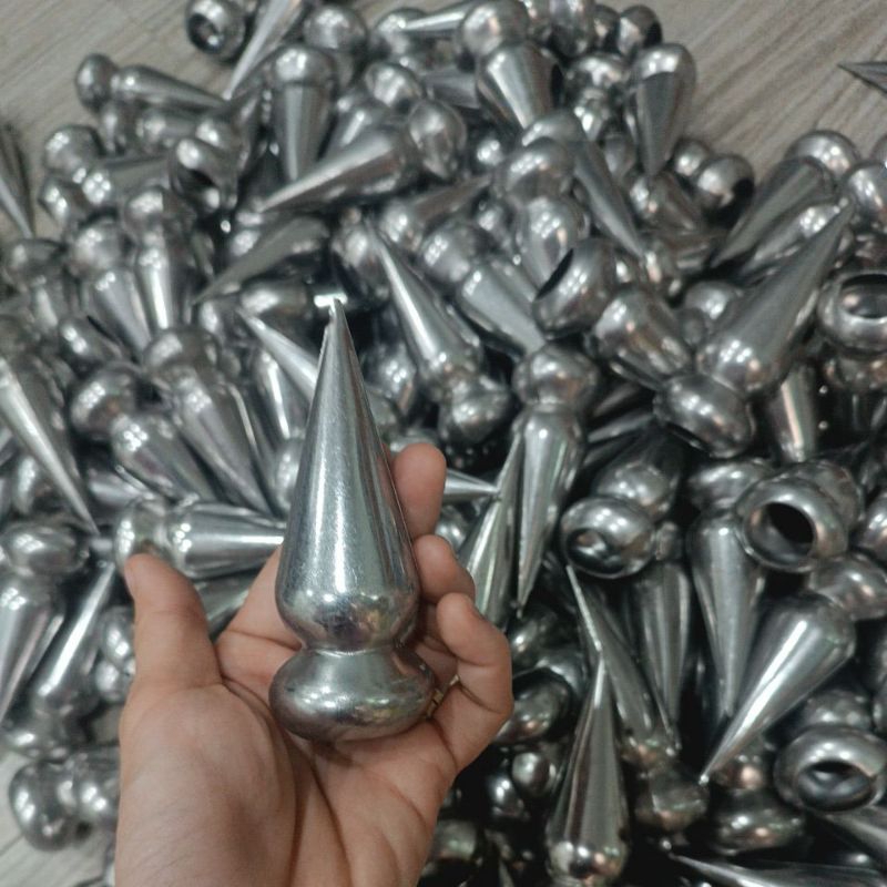 chông nhọn INOX 304 đầu chụp INOX 304 ống tròn phi 19, ống phi 22
