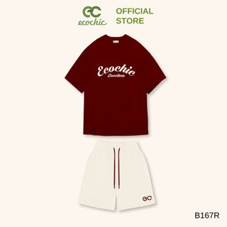 Set Bộ Đùi ECOCHIC Áo Phông Oversize Quần Đùi Cạp Chun Cao Dây Rút Chất Liệu Mềm Mịn Thoáng Mát Chính Hãng B167