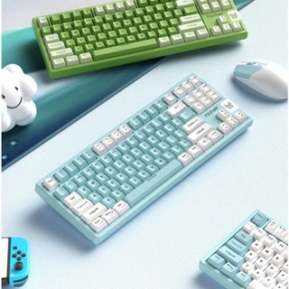 Bàn phím cơ GK87 kết nối 3 chế độ pin 4000 mAh red switch, hotswap, led siêu đẹp có viền sáng tặng dùng cụ tháo keycap