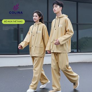 Áo mưa bộ nam nữ, áo mưa xe máy xe đạp cao cấp chống thấm nước, cản gió COLINA Quần áo mưa thể thao thời trang KP141