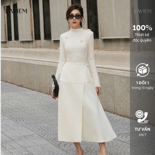  LAVIEM - Set áo ren dệt quả trám và chân váy dáng dài 2 vạt - Zenna Top & Zenna Skirt  Set bán rời  