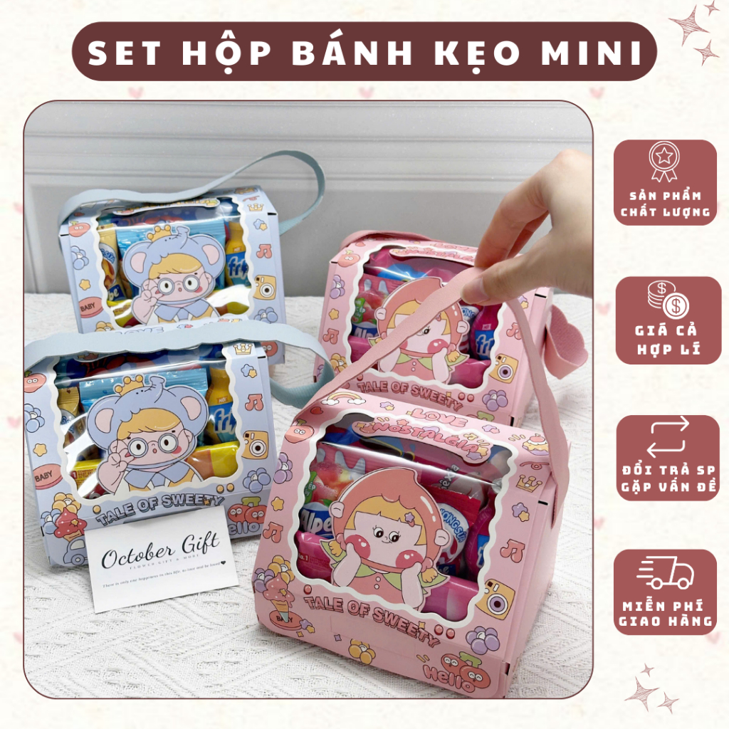 [SET QUÀ BÁNH KẸO LIÊN HOAN. HỎA TỐC] Set Túi Bánh Kẹo Giáng Sinh Cho Các Bé - Quà Liên Hoan Lớp. Sự Kiện