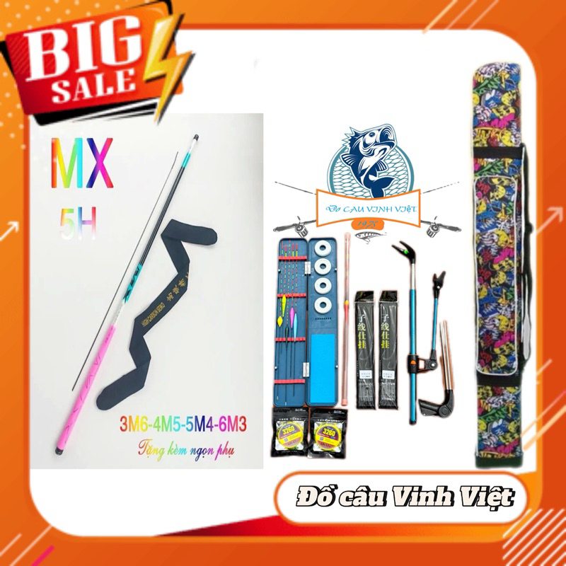 Combo Cần MX 5H chuyên câu tổng hợp,tự nhiên..