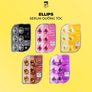  Serum Dưỡng Tóc Ellips Hair Vitamin Giúp Tóc Chắc Khỏe Óng Mượt Phục Hồi Hư Tổn  6 viên 8 viên vỉ  