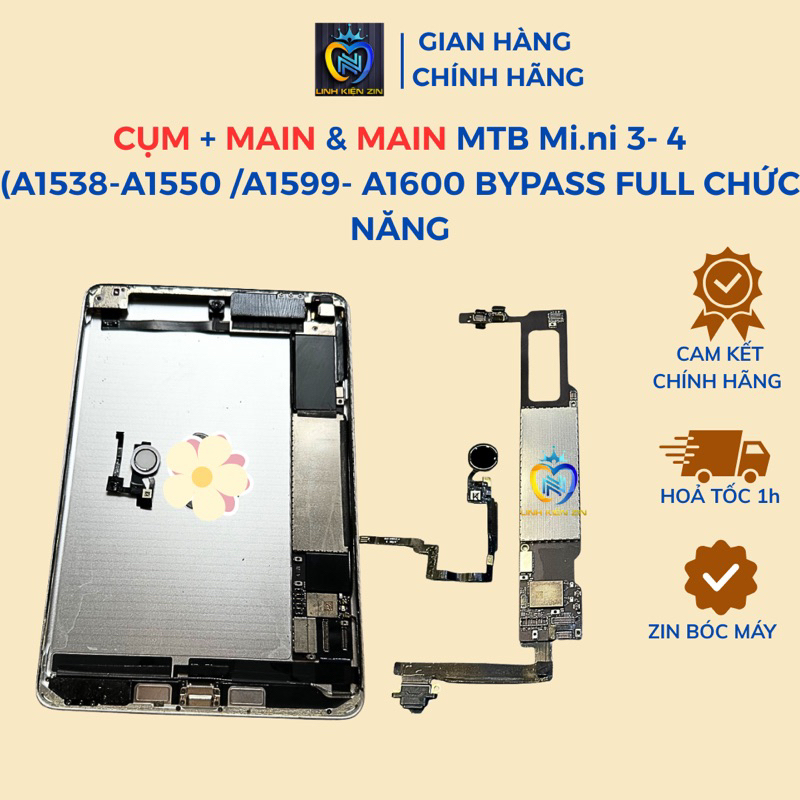 Cụm Kèm Main MTB Min.i3. A1599-A1600, Min.i4. A1538-A1550 BYPASS Full Chức Năng -LK TÁO ZIN BÓC MÁY